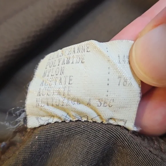 Vintage Corrida Paris Subtle Sparkle Long Sleeve Shirt in Dark Brown, 2 - Picture 7 of 8